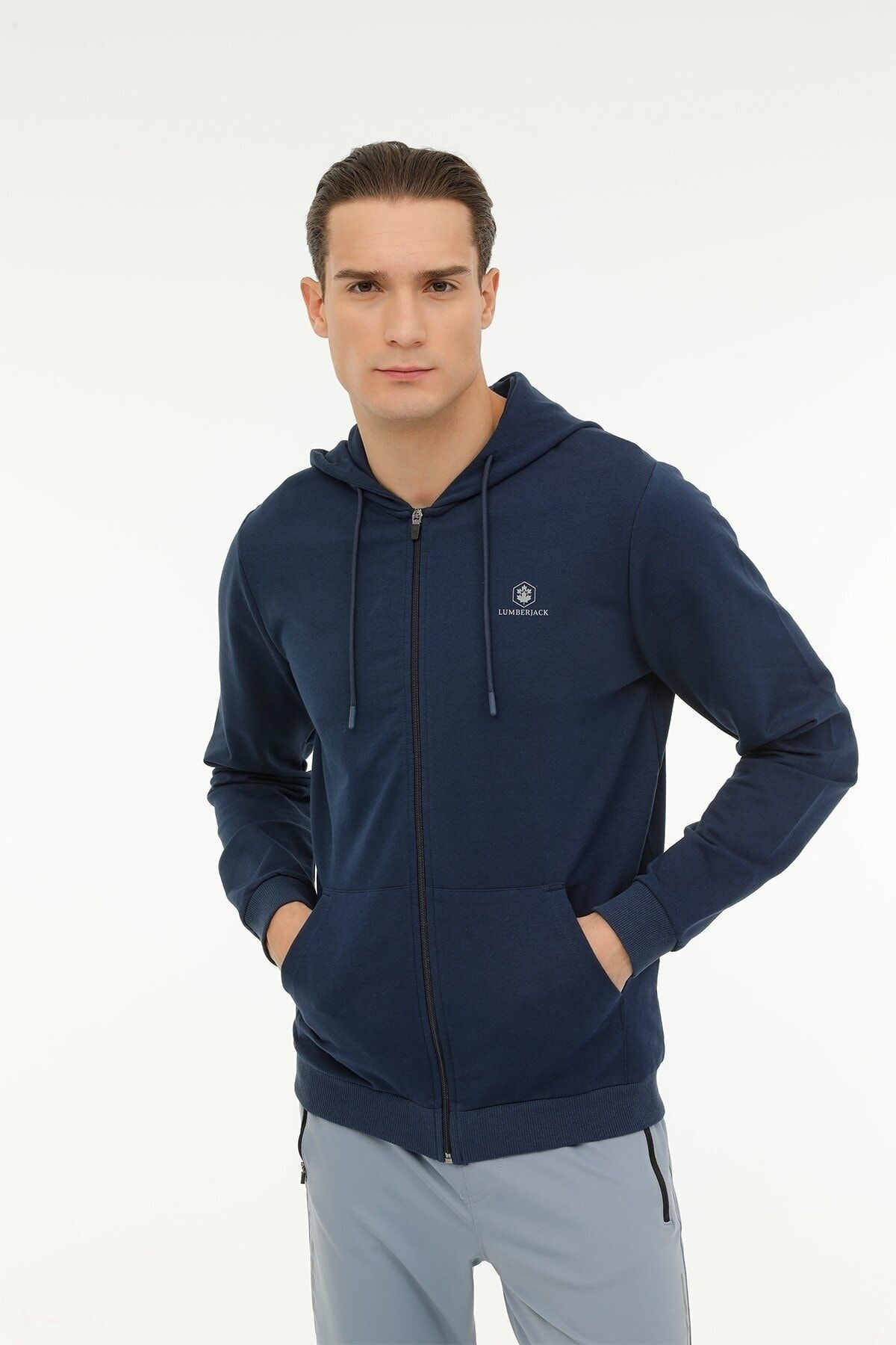 Navy blue tracksuit top hot sale