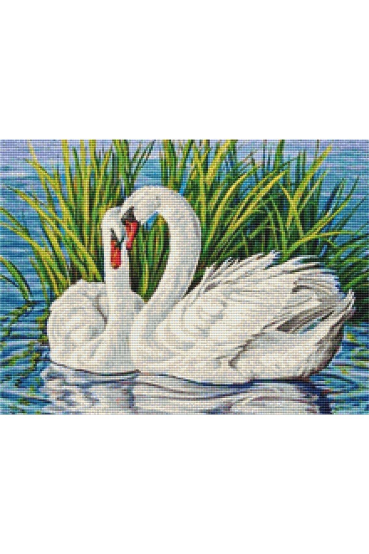 Мозаика лебеди. Лебеди живопись. Картина "лебеди". Картина 2 лебедя. Алмазная живопись лебеди.