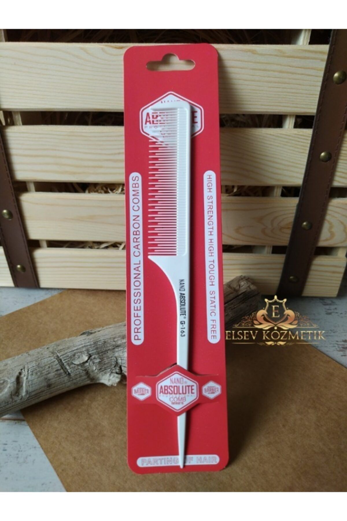 شانه کرپ G-163 سفید Elsevkozmetik Nano Absolute