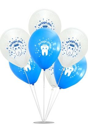 Ilk Dişim Çıktı Temalı Mavi Balon Stand Set 7'li PV-BLN-0910