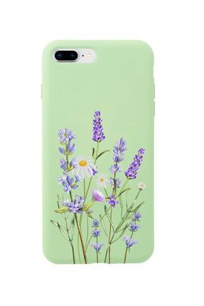 Iphone 8 Plus Lavender Premium Yeşil Lansman Silikonlu Kılıf MCIPH8PLLVNT