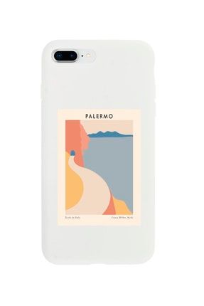 Iphone 8 Plus Palermo Premium Beyaz Lansman Silikonlu Kılıf MCIPH8PLPLRM