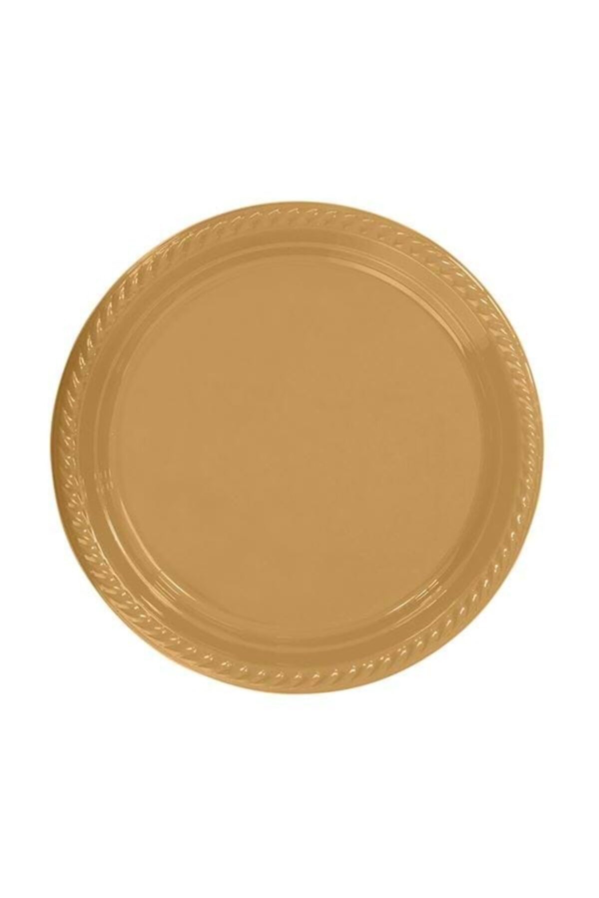 Genel Markalar Altın Renk Doğum Günü Ve Parti Plastik Tabak - 22cm 25'li