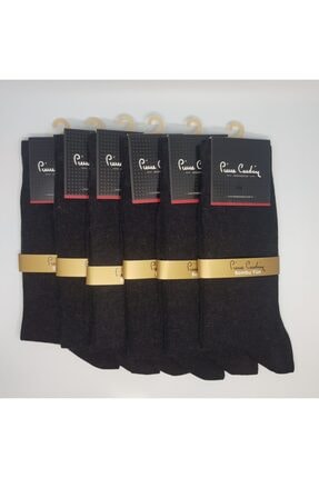 Erkek 6'lı Paket Siyah Yün Bambu Kışlık Çorap 650 Fua Shop 650SYH6