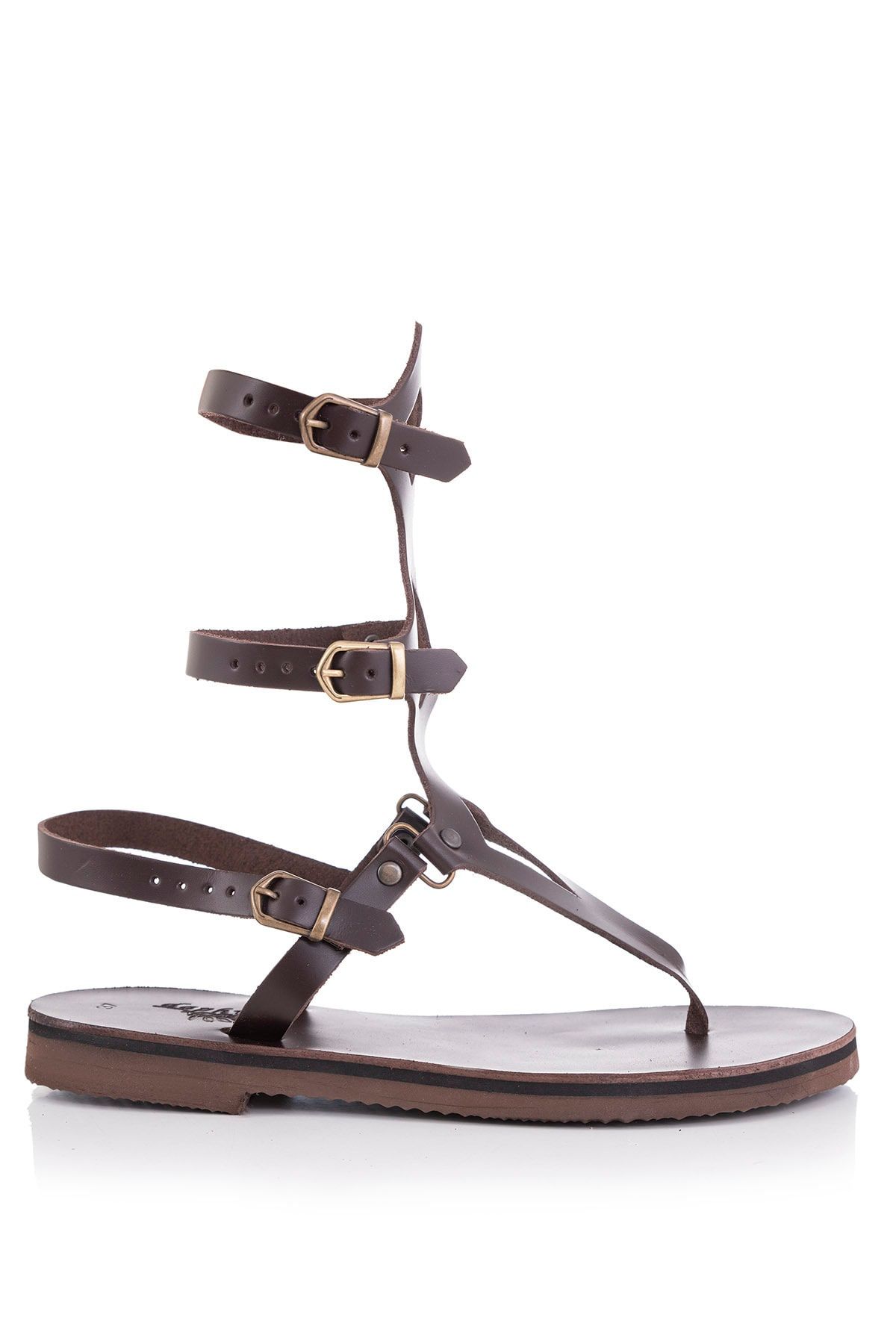 صندل چند رنگ زنانه های قهوه چرمی واقعی دست ساز 2025 DaphneSandals