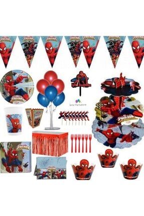 Spiderman 24 Kişilik Lüks Doğum Günü Parti Seti Izmir Party Store BG