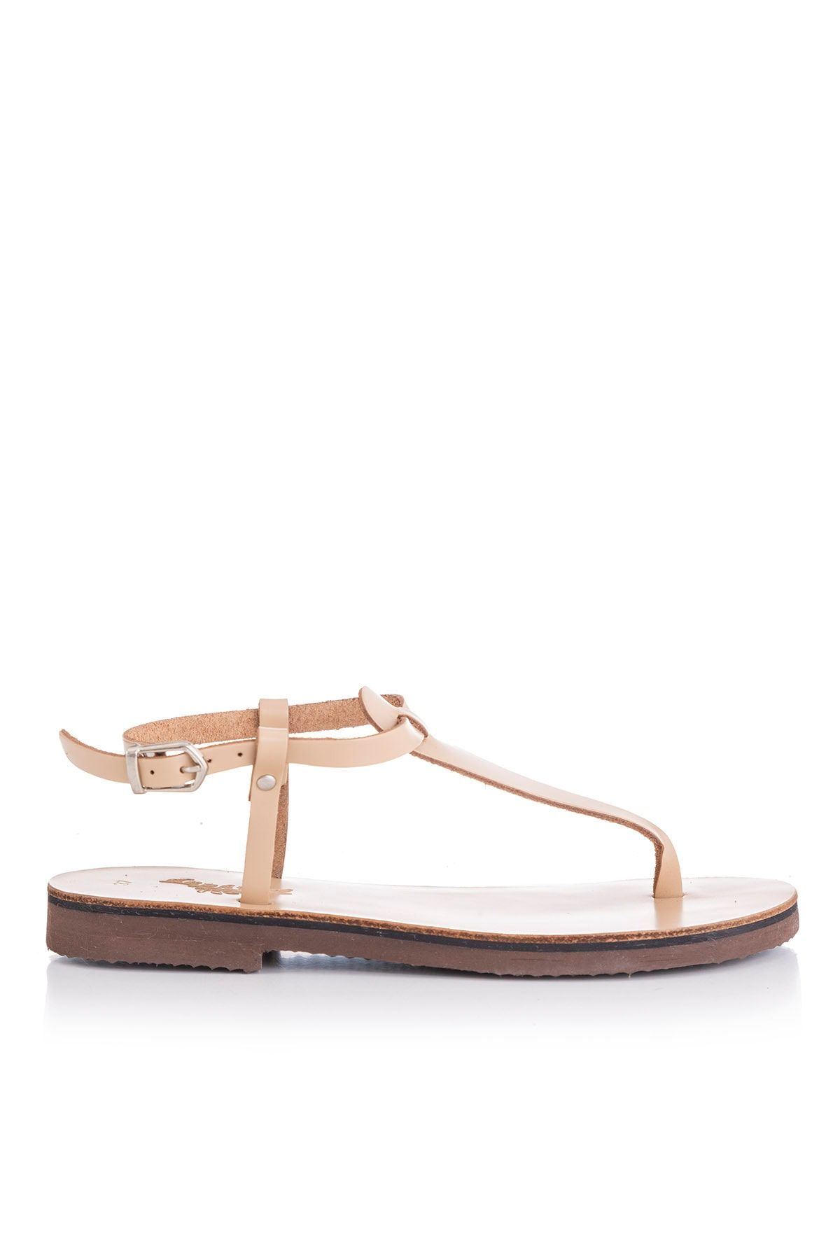 صندل صورتی زنانه طبیعی چرمی دست ساز 5005 DaphneSandals
