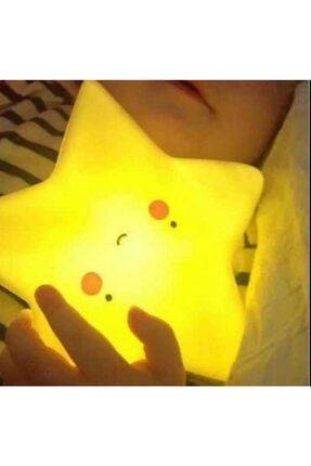 Silikon Led Işıklı Yıldız Gece Lambası Çocuk Odası - Sarı m4