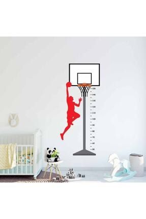 Basketbol Temalı Dev Boy Ölçer Duvar Sticker 72299818KT763