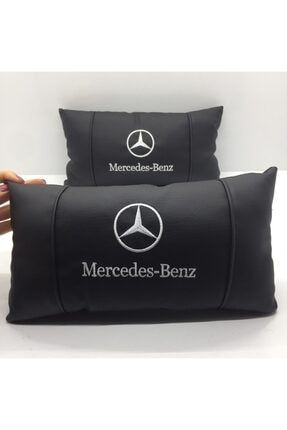 Mercedes Benz Araç Boyun Yastığı Lüks Deri 2 Adet Oto Yastık MERC2000369004