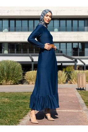 Kadın İndigo Volanlı Elbise 1473571