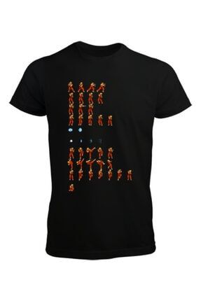 Street Fighter Ken Hareketler Baskılı Erkek Tişört Erkek Tişört TD271601