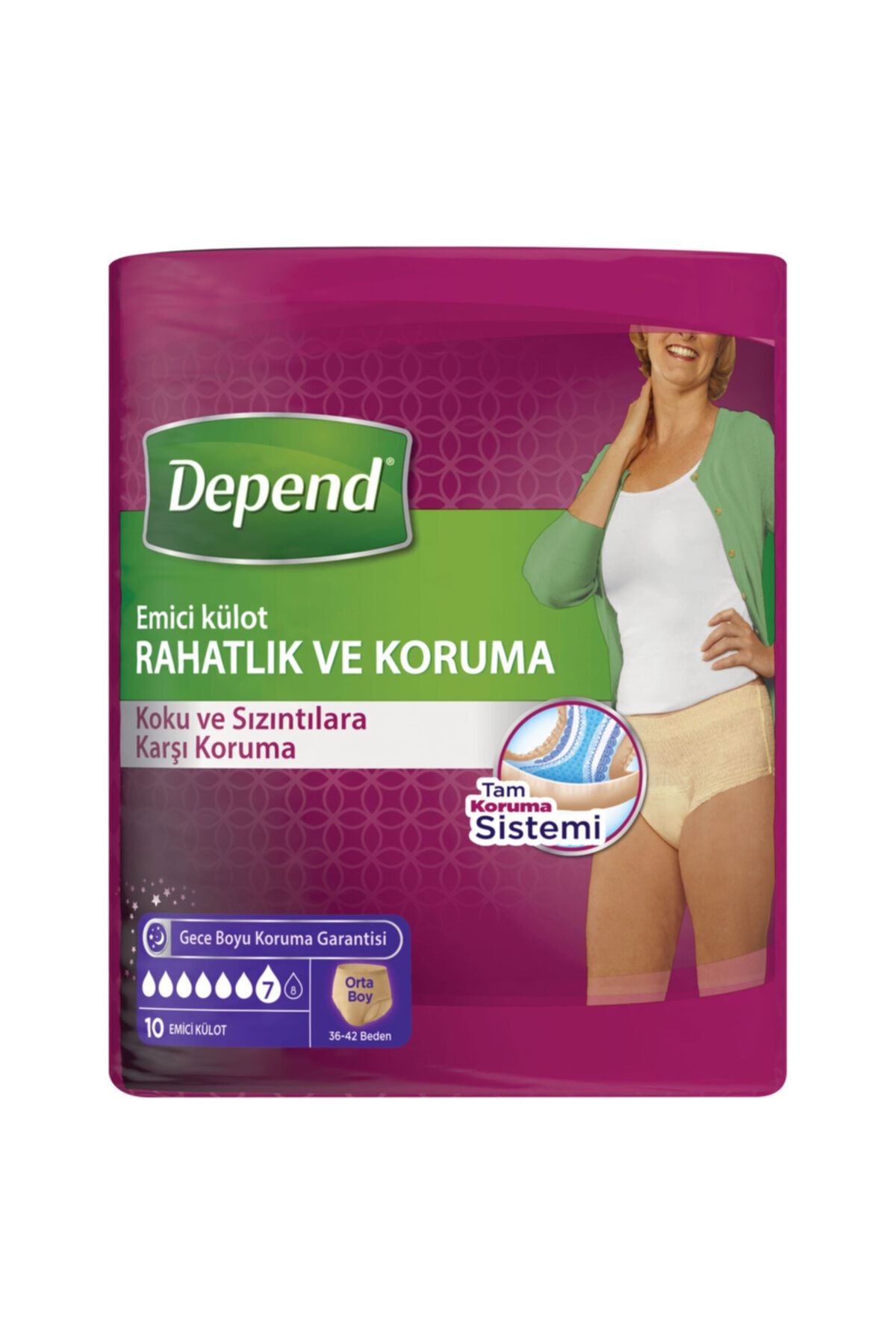 Depend Emici Külot Kadın Orta 10 'lu
