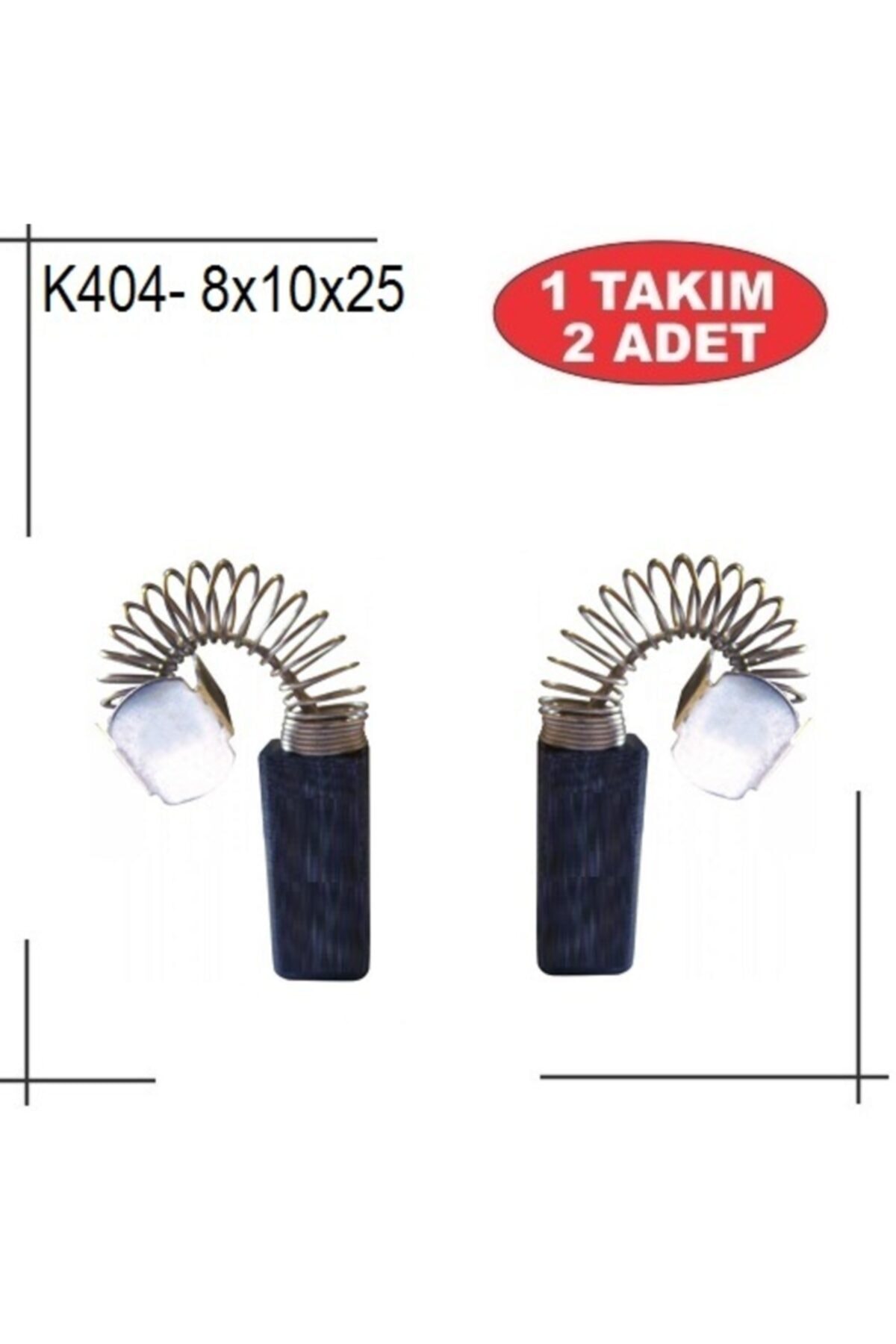 MazZ 8x10x25 Kömür - Karbon Fırça