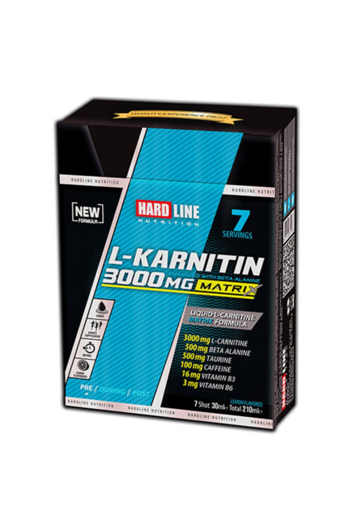 Hardline L-karnitin Matrix7 Ampul Limonlu 3000 mg
