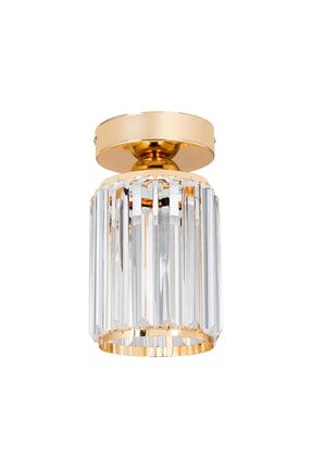 Kristal Plofonyer Tekli Gold Avize MNG.7062