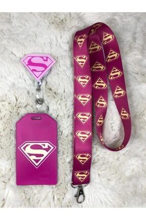 Süpergirl Boyun Askısı Yoyo Ve Dik Kartlık Set SUPER2