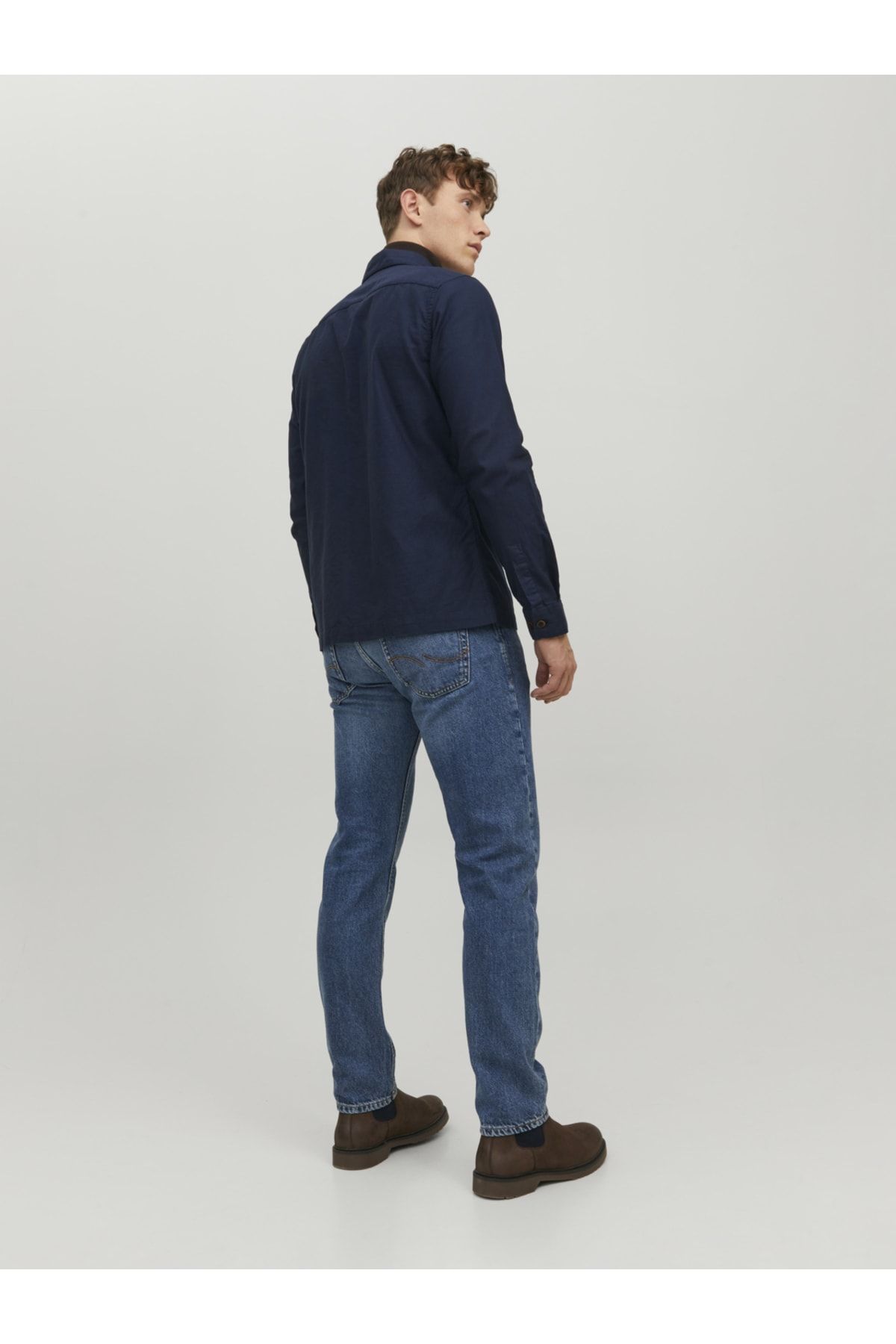 پیراهن آستین بلند تک رنگ - پیت Jack & Jones
