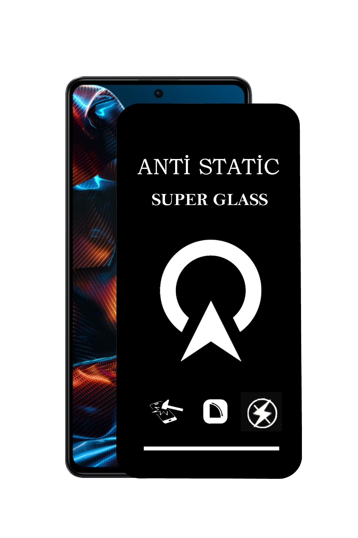 Xiaomi Poco X5 Pro 5G ile Uyumlu Tam Kaplayan Anti Statik Çizilmez Safir Ekran Koruyucu Cam