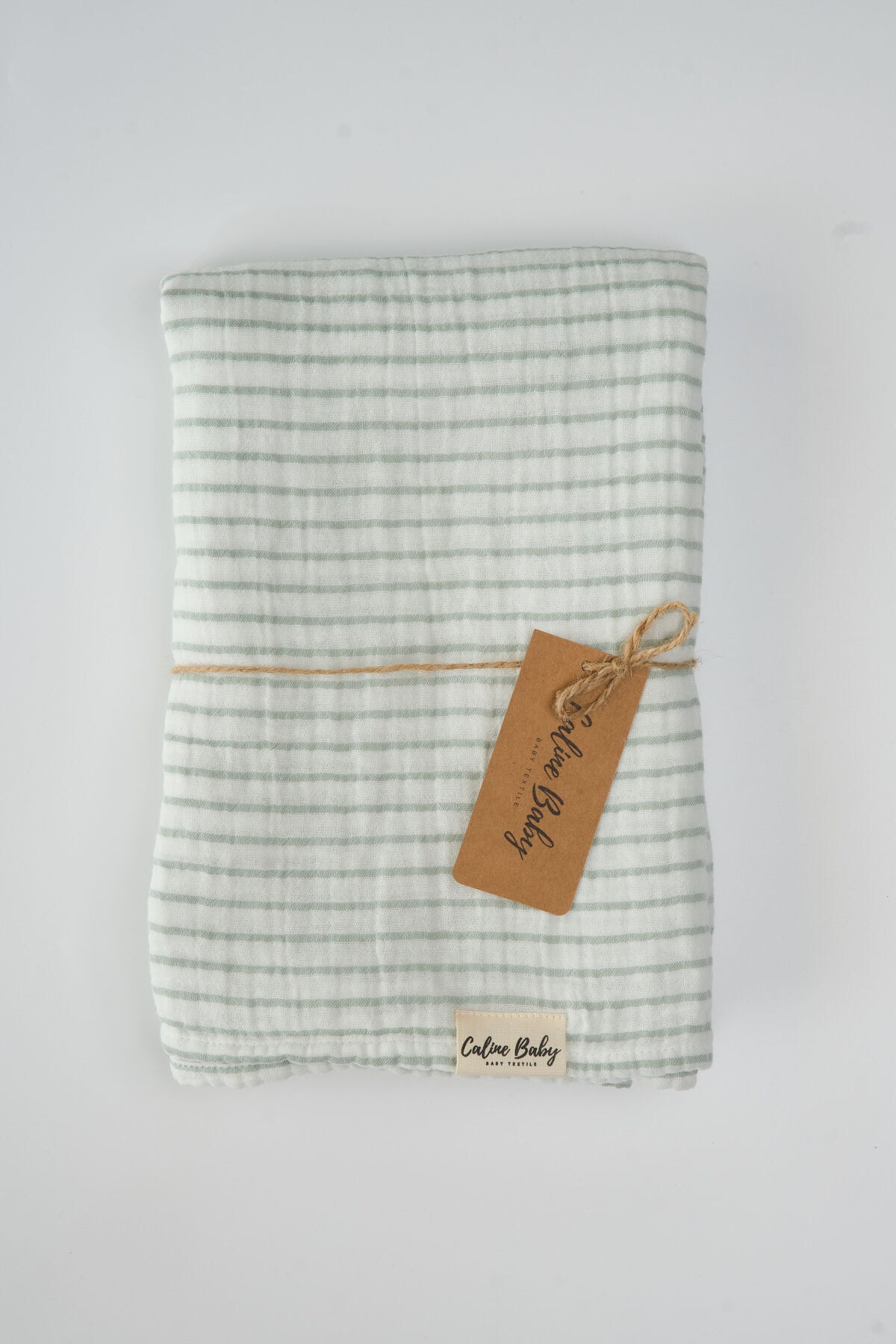 Caline Baby 2 Kat Çizgili Müslin Kundak Bezi 30/10 - 120x120 Cm Yesil fotoğrafı 2 (önizleme)