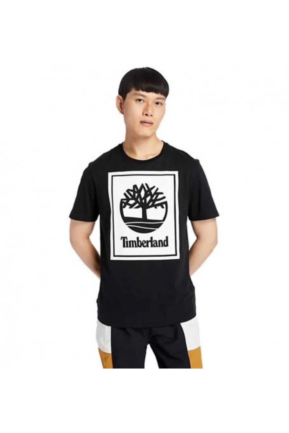 Timberland Ss Stack Logo Tee - یاقوت کبود تیره/سفید