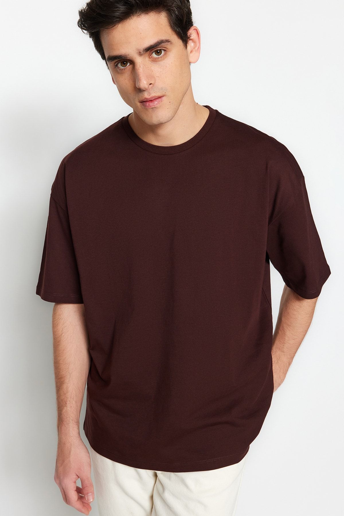 Dark brown t shirt clearance