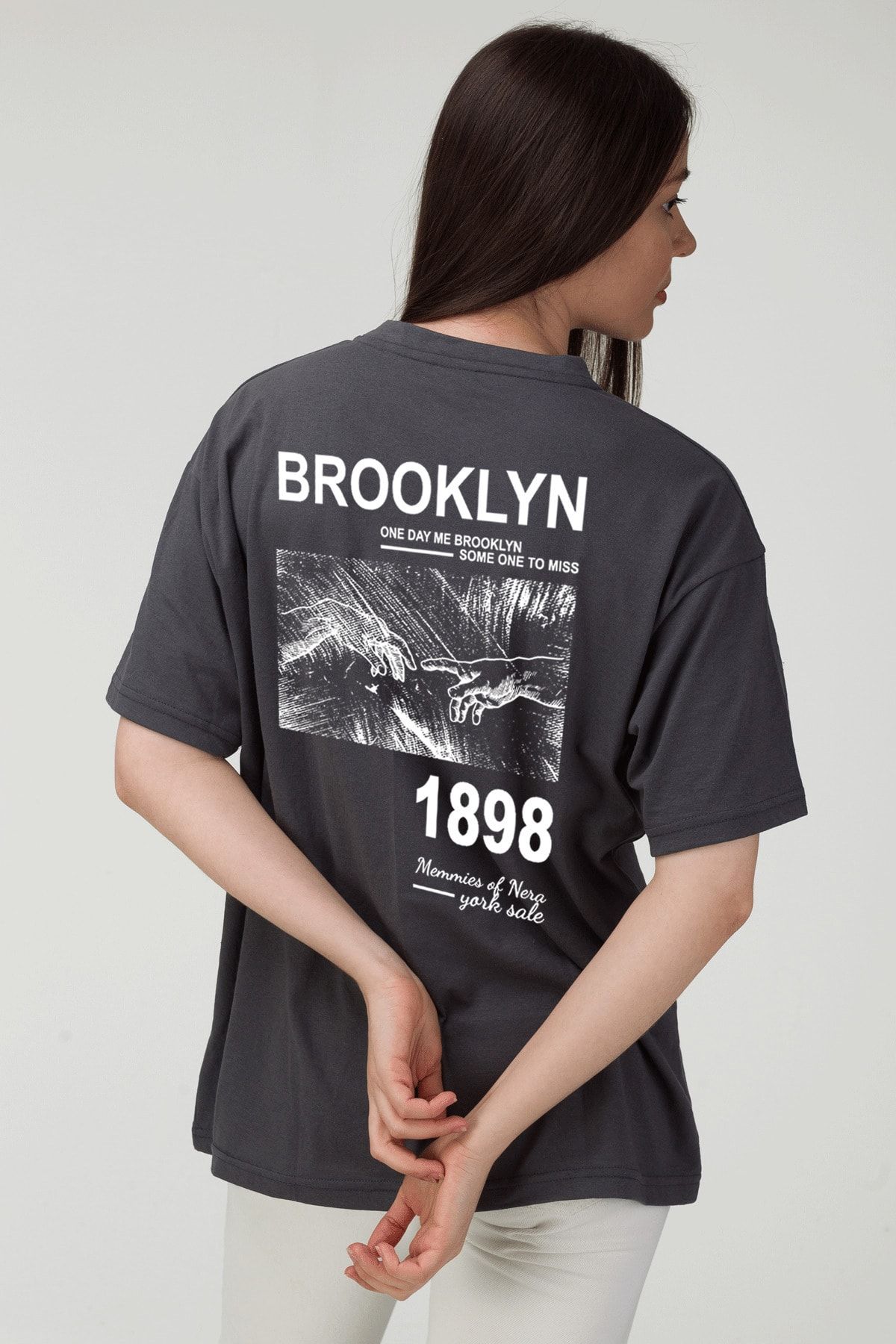 T shirt nera oversize top