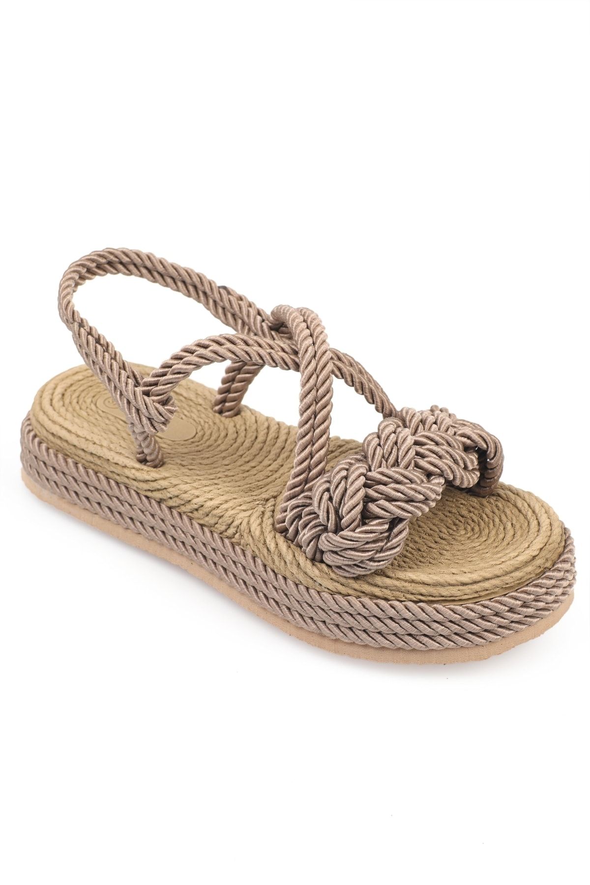 Capone Outfitters-Capone Keilabsatz String Mink Damensandalen 3