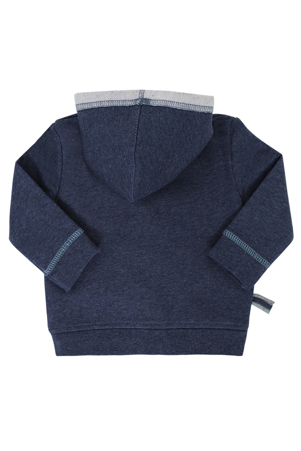 Organicera Organik Kapşonlu Mont, Indigo Melanj fotoğrafı 2 (önizleme)