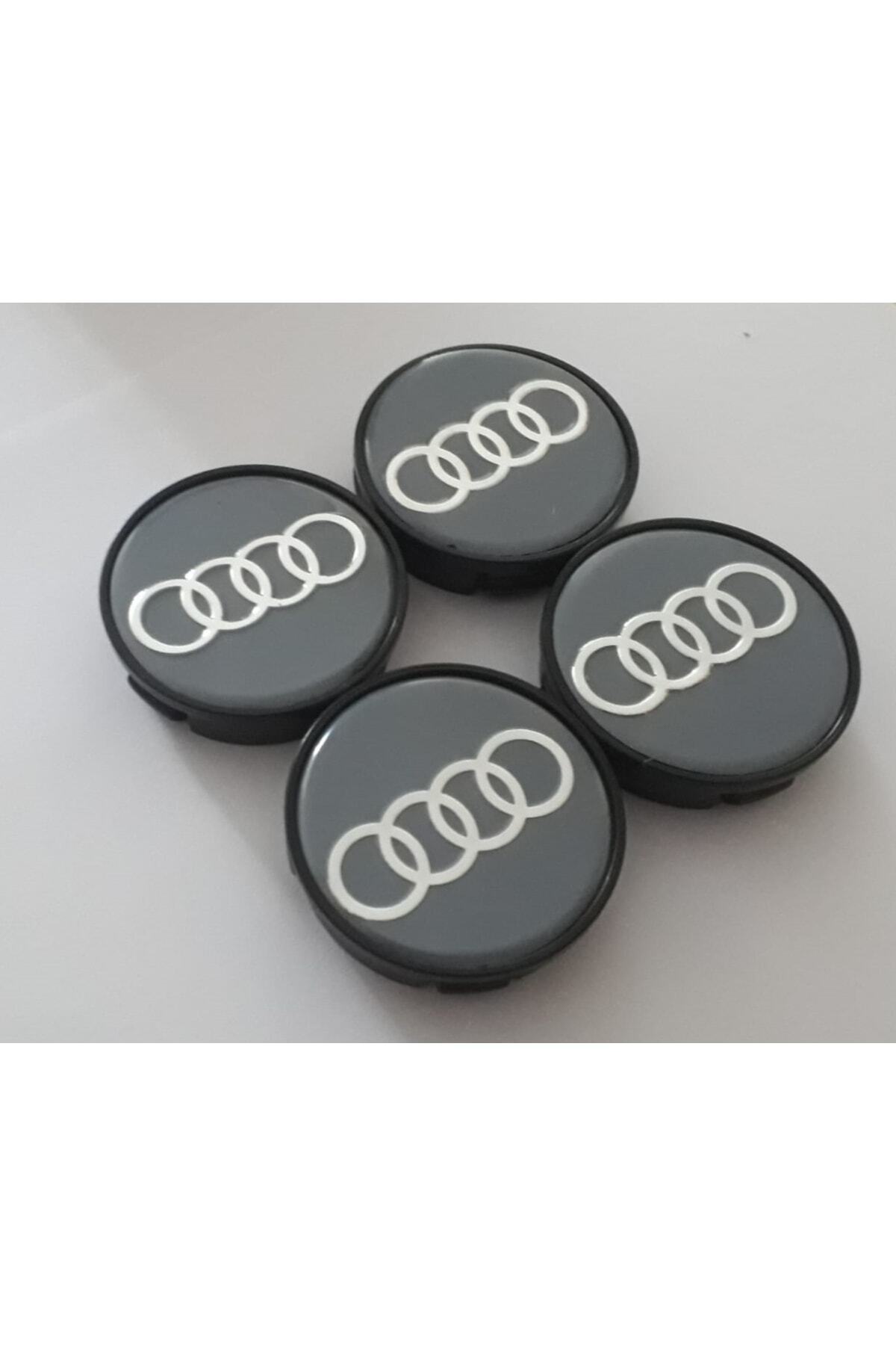 Audi Genel Jant Göbeği Audi 56/52 (52mm Yuva) 4'lü Set Silver Uyumlu