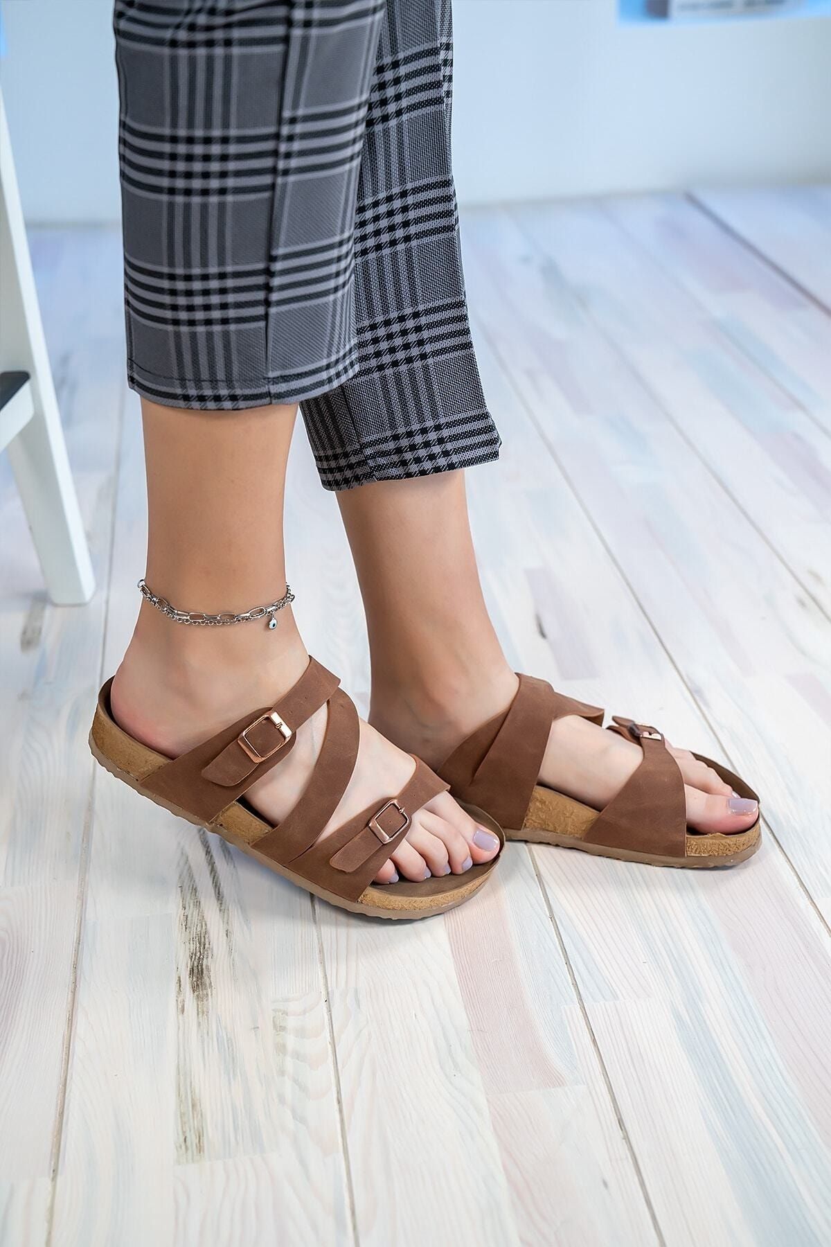 Bartrobel Women s Tan Orthopedic Sole Comfort Model Slippers Daily