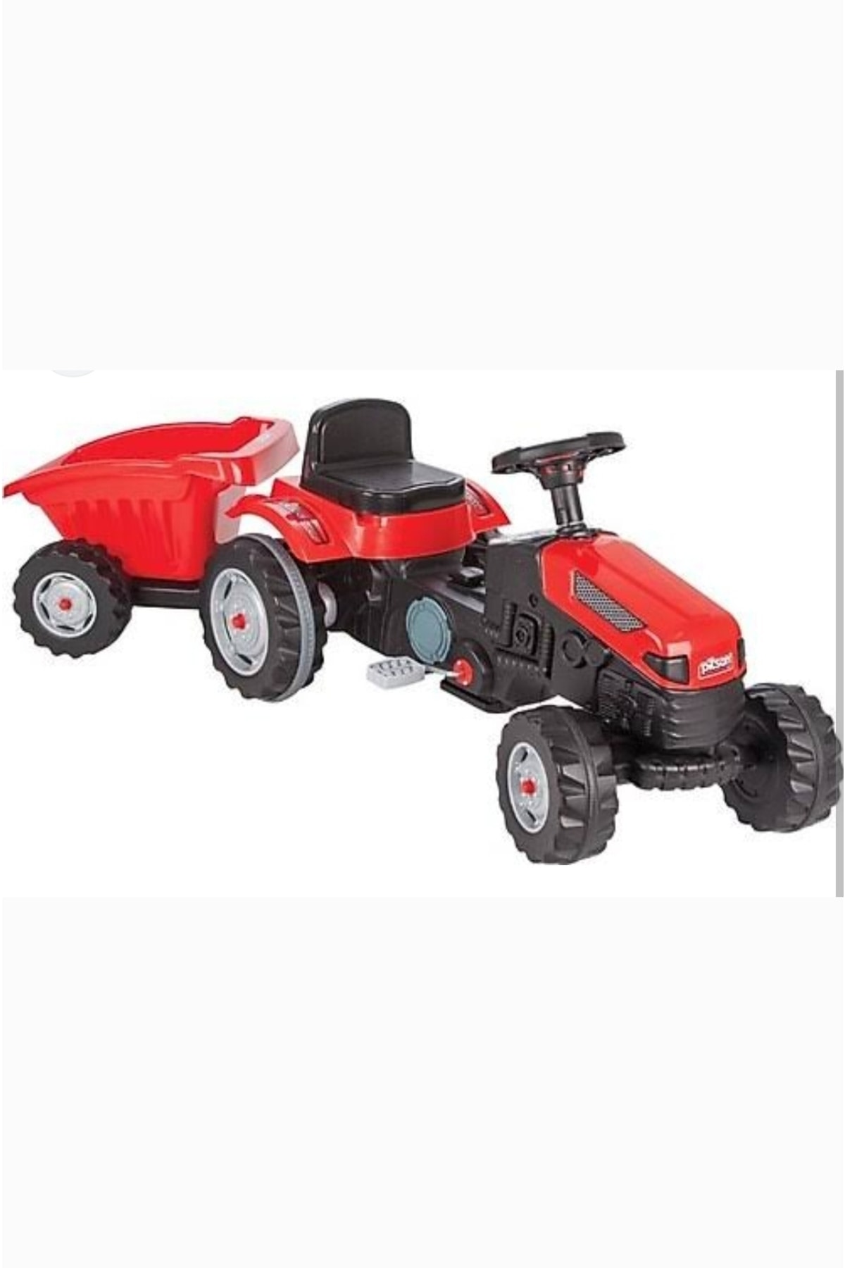 PİLSAN Pedalli Active Traktör + Kırmızı Römork (2 Parça )