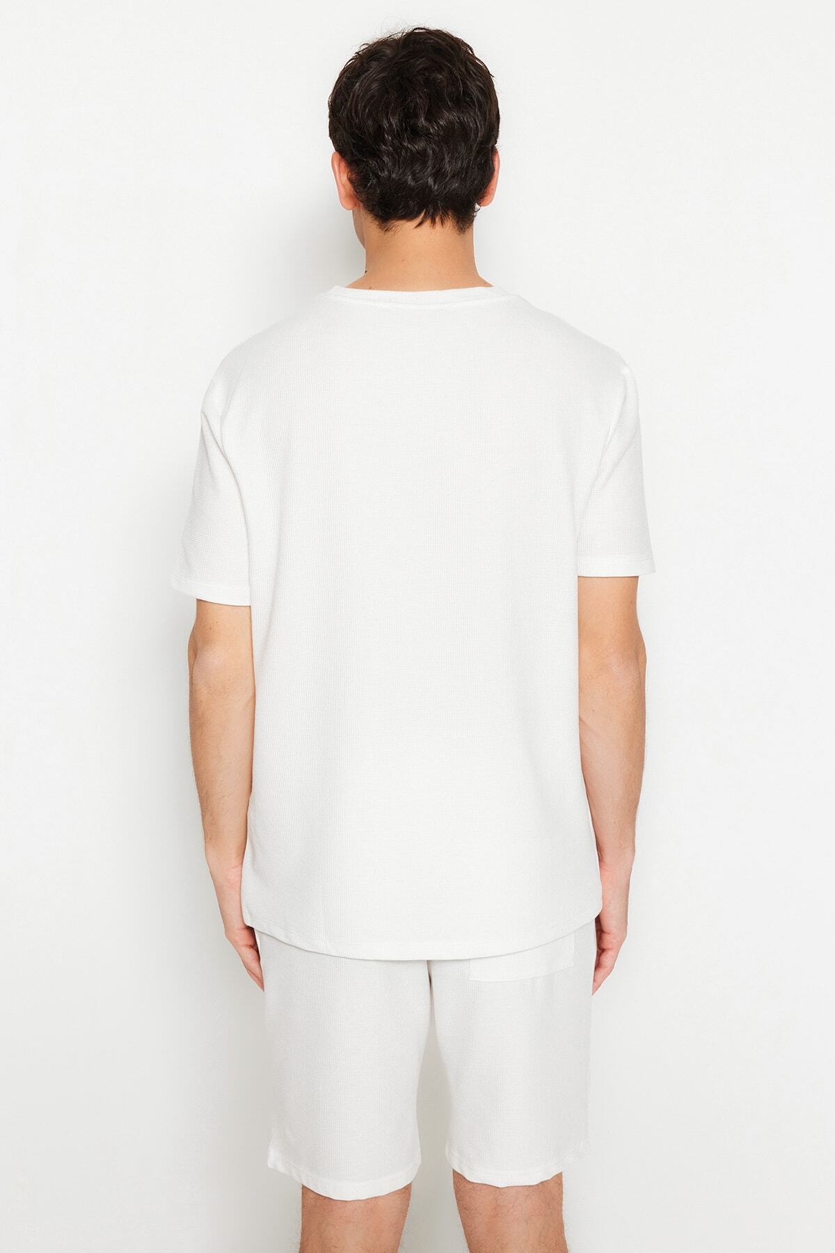 Trendyol Collection-Піжама унісекс екрю Regular Fit Orme в асортименті TMNSS23PT00032 5