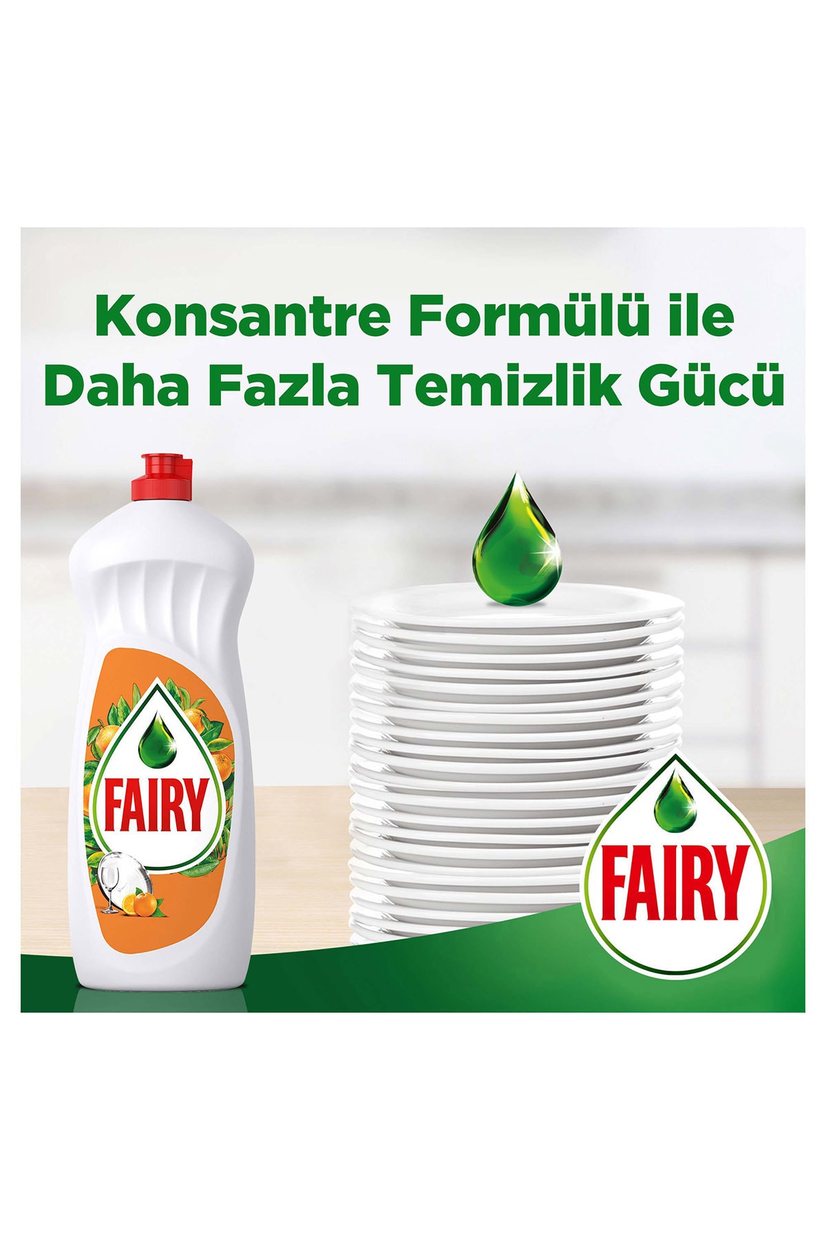 Fairy 3000 ml Sıvı Bulaşık Deterjanı Temiz ve Ferah Portakal Kokulu 1500 ml x 2 ZO9235