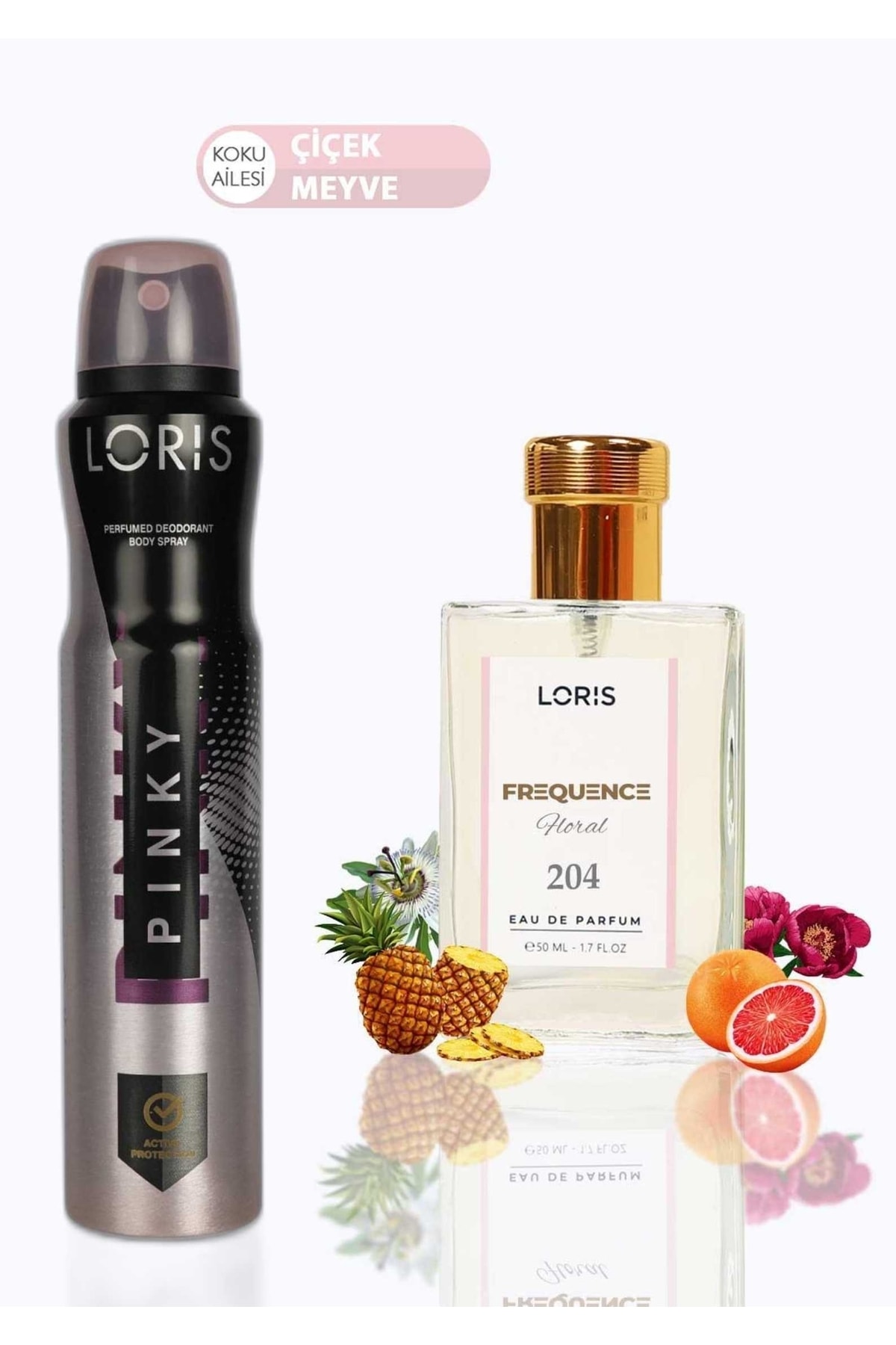 Loris Deodorant Seti K-204 Kadın Edp Parfüm & 200 Ml Pinky Deodorant