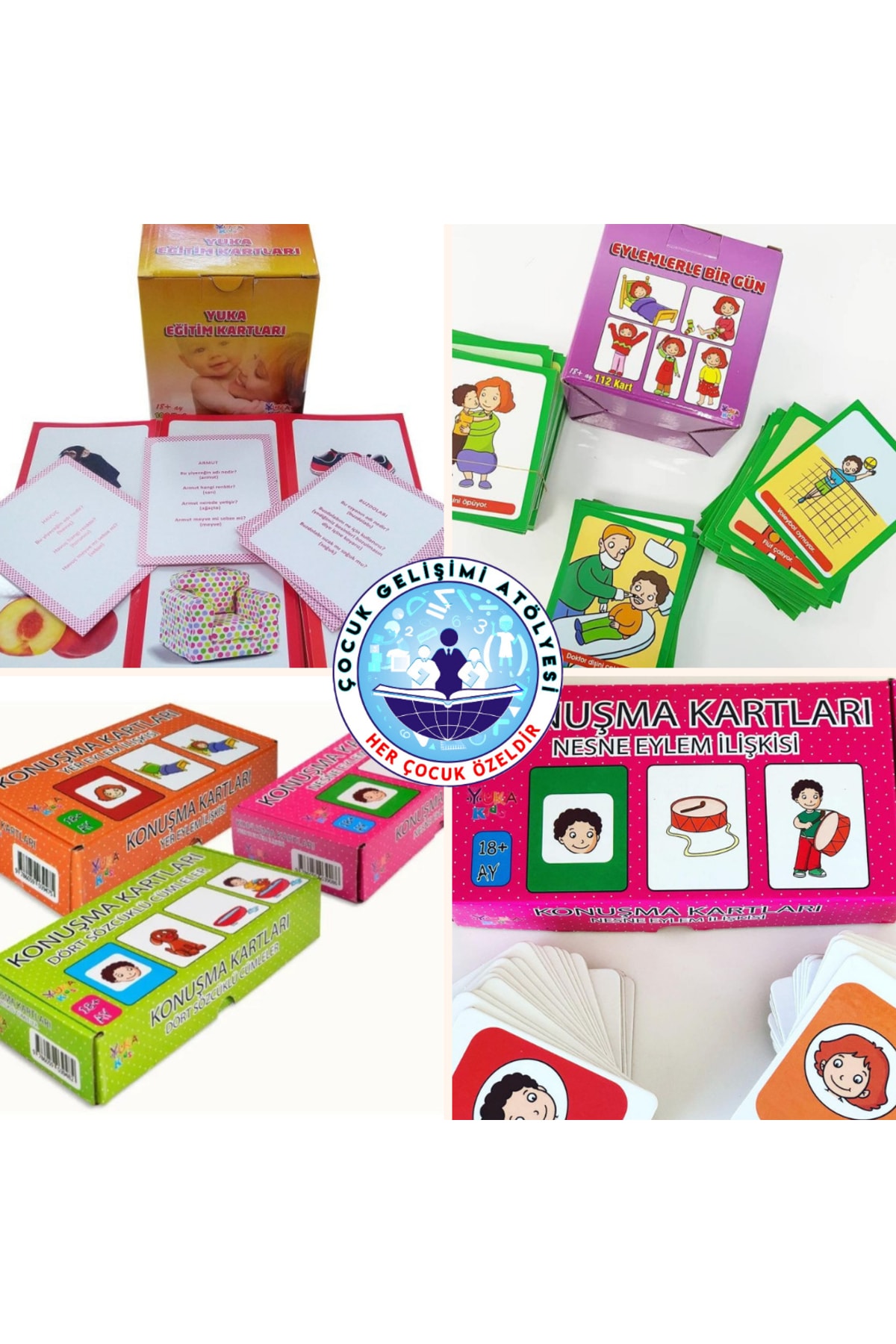 Yuka Training Cards, A Day with Actions, Conversation Cards Set of 3 (5 Sets in total)