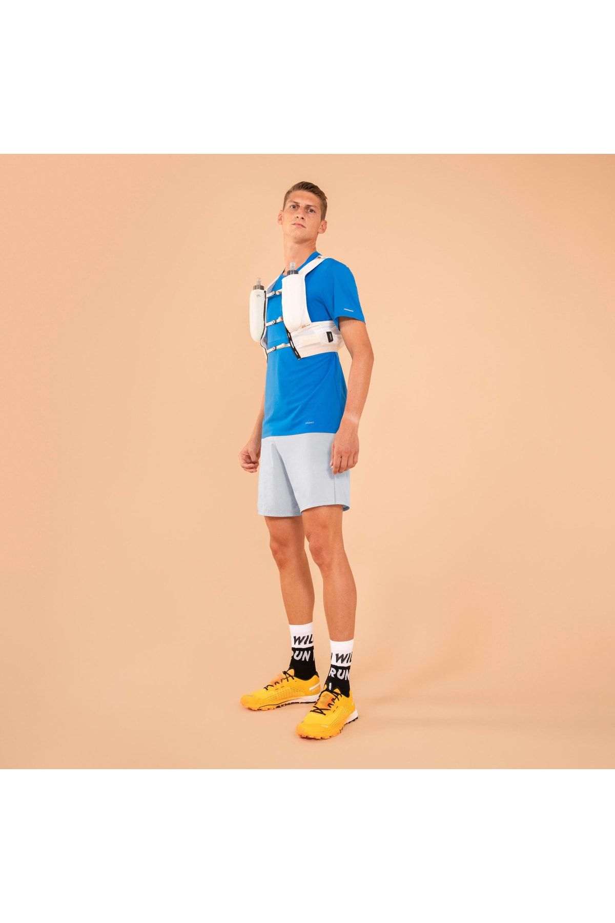 Decathlon تی شرت دو مردانه Evadict Trail آبی اورجینال