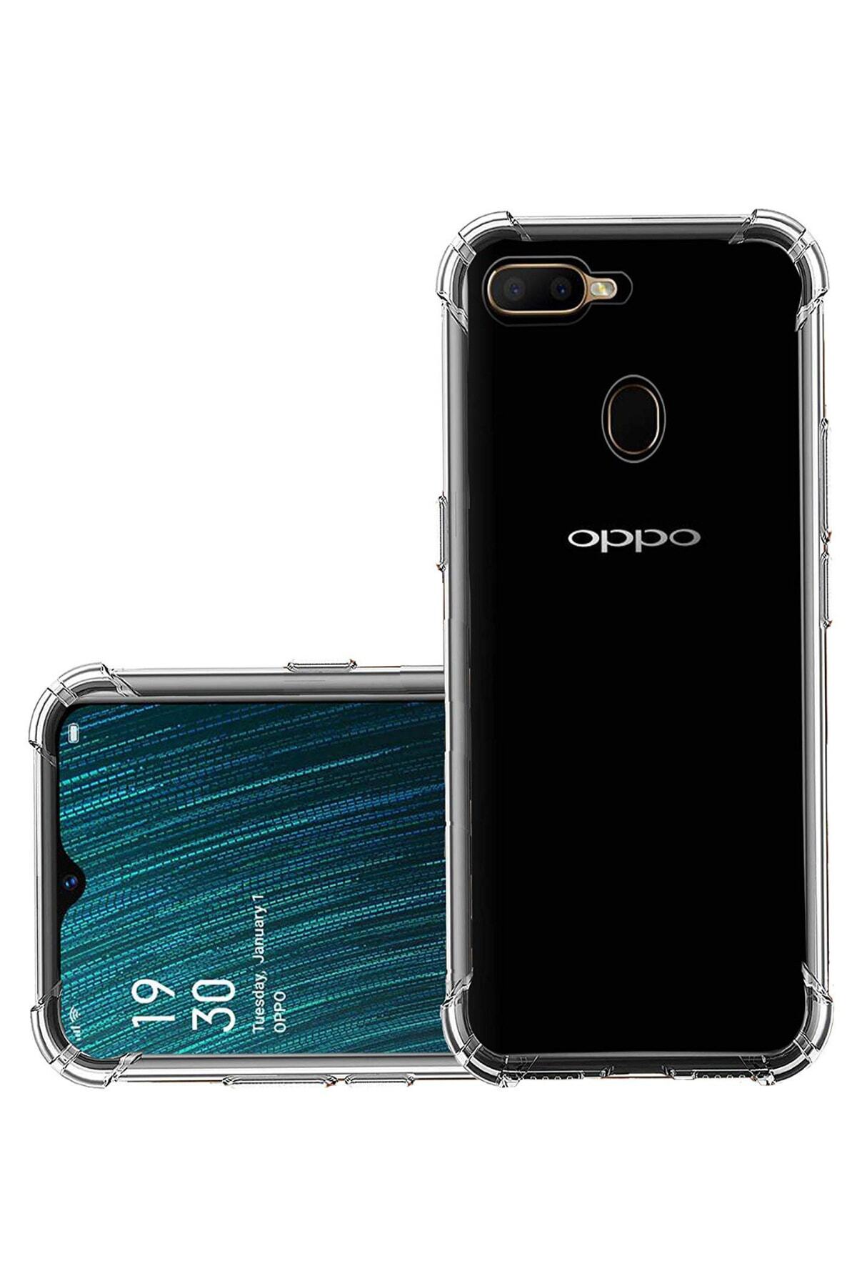 Oppo AX7 Kapak Köşe Korumalı AirBag Antishock Şeffaf Silikon Kılıf