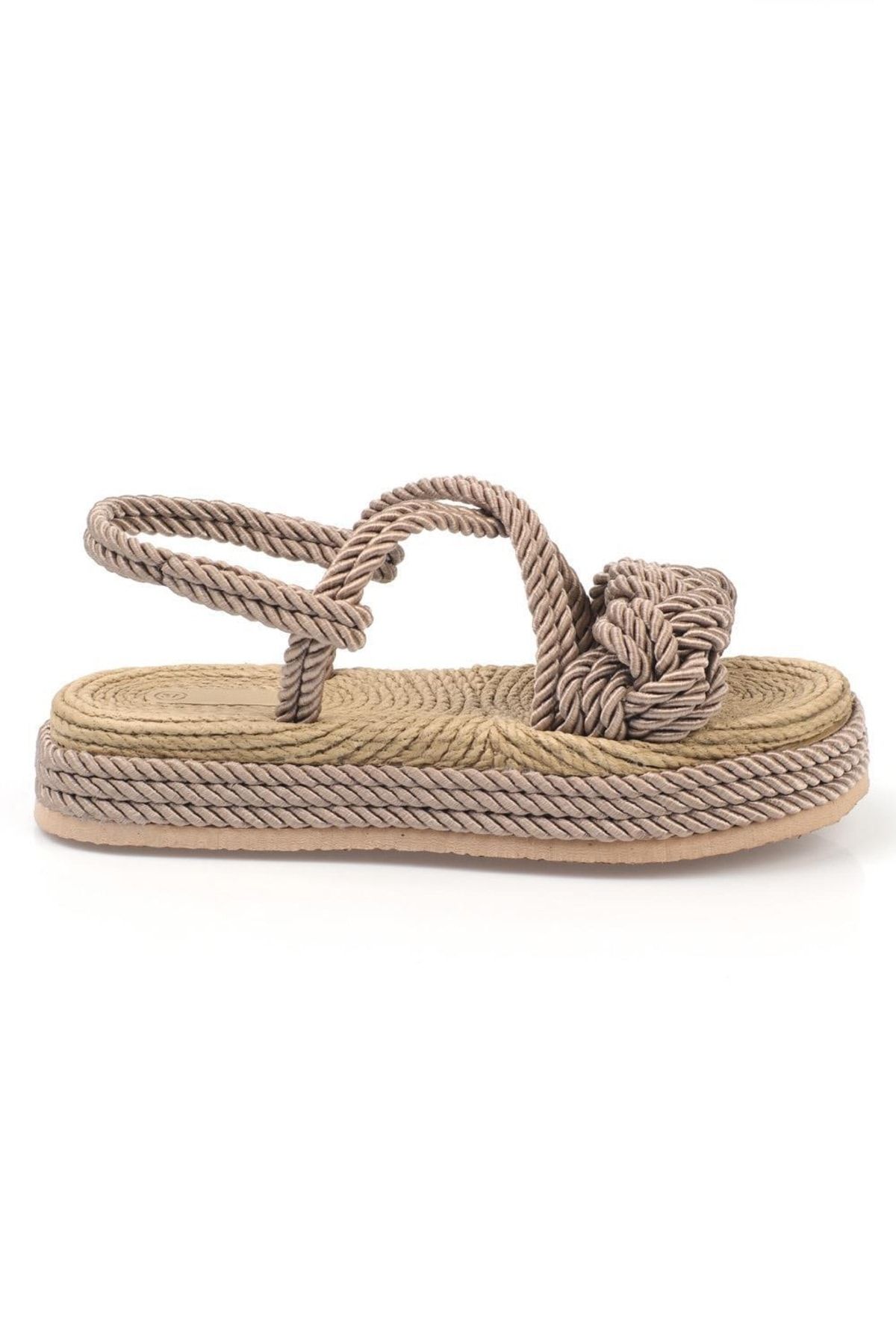 Capone Outfitters-Capone Keilabsatz String Mink Damensandalen 2