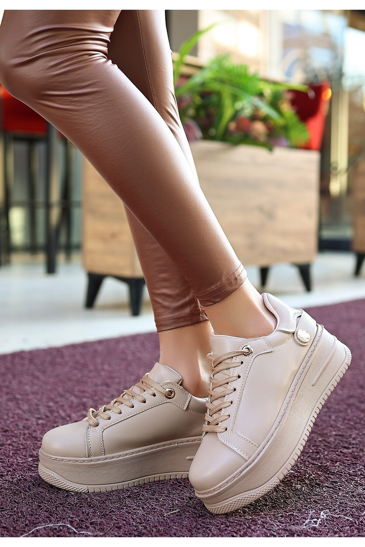 Donx Vizon Cilt Bağcıklı Spor Ayakkabı