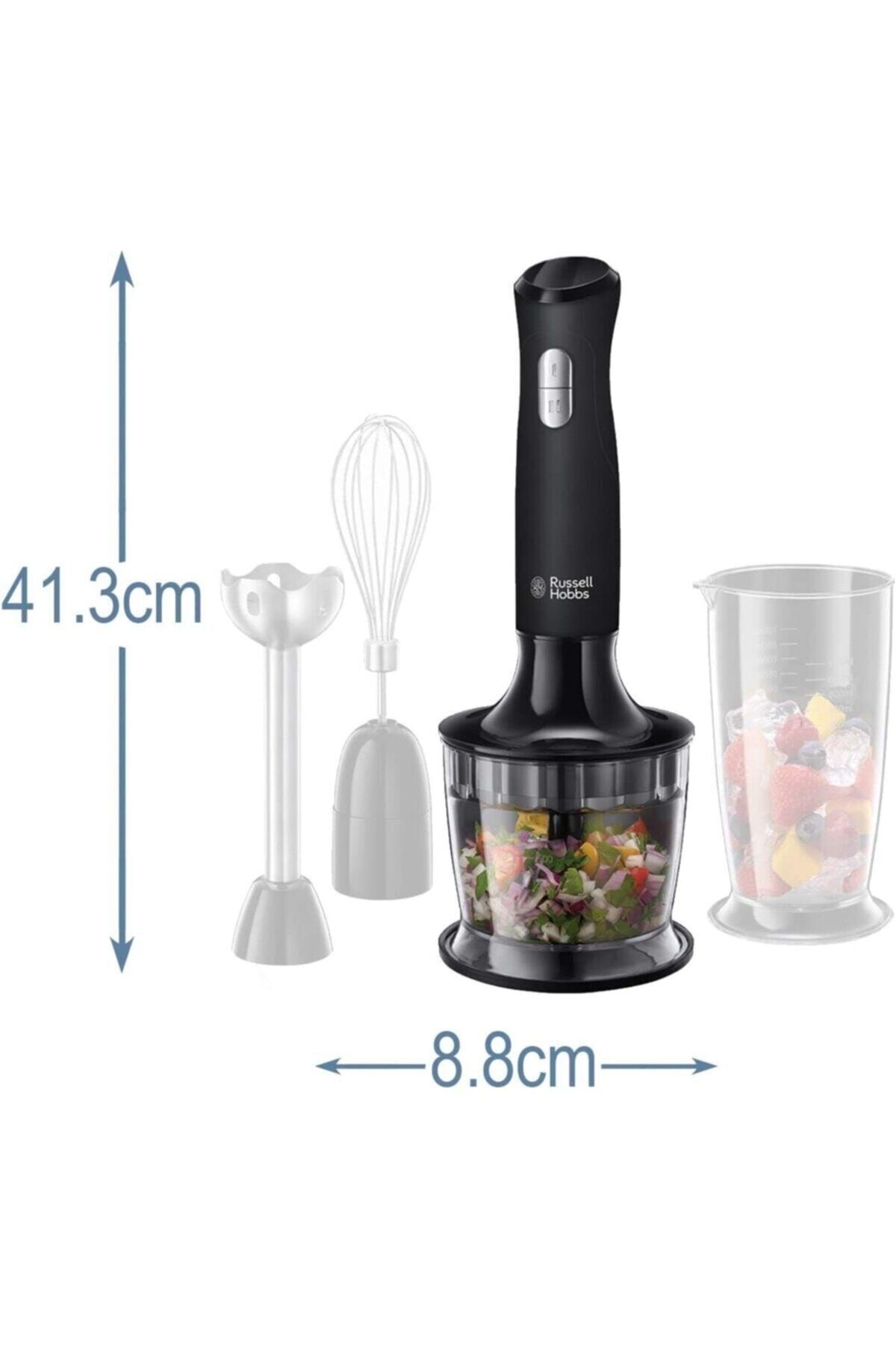 RUSSELL HOBBS-24702-56 مجموعة خلاط يدوي أسود غير لامع 6