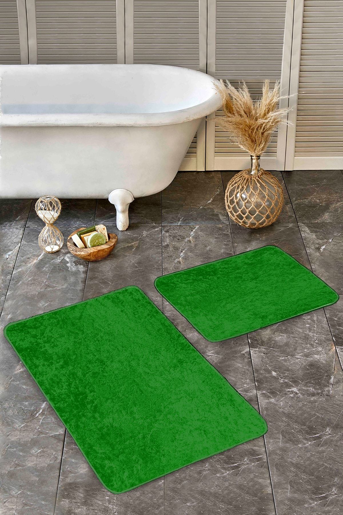 Green bathroom 2025 rug set