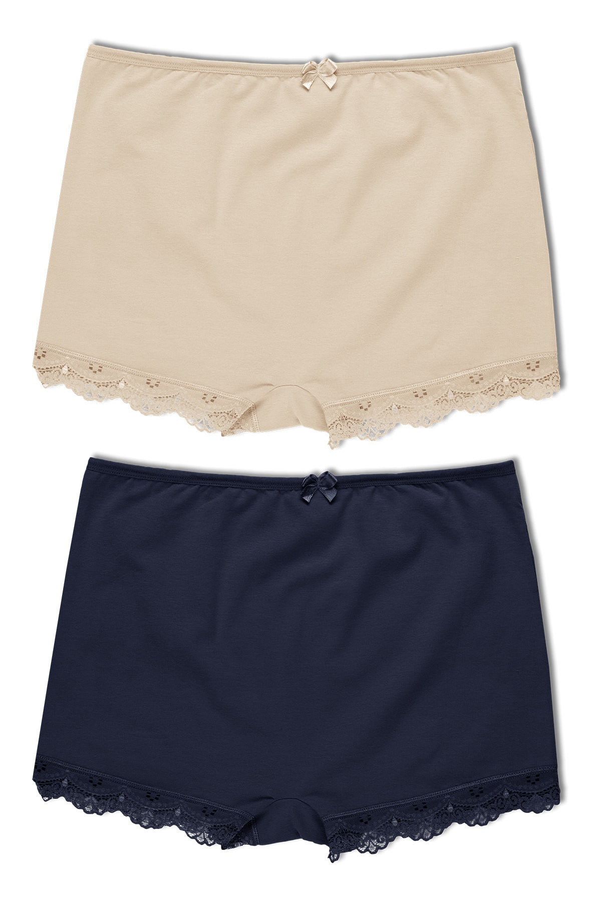 HNX 2'li Pamuklu Paçası Dantel Kadın Tayt Şort