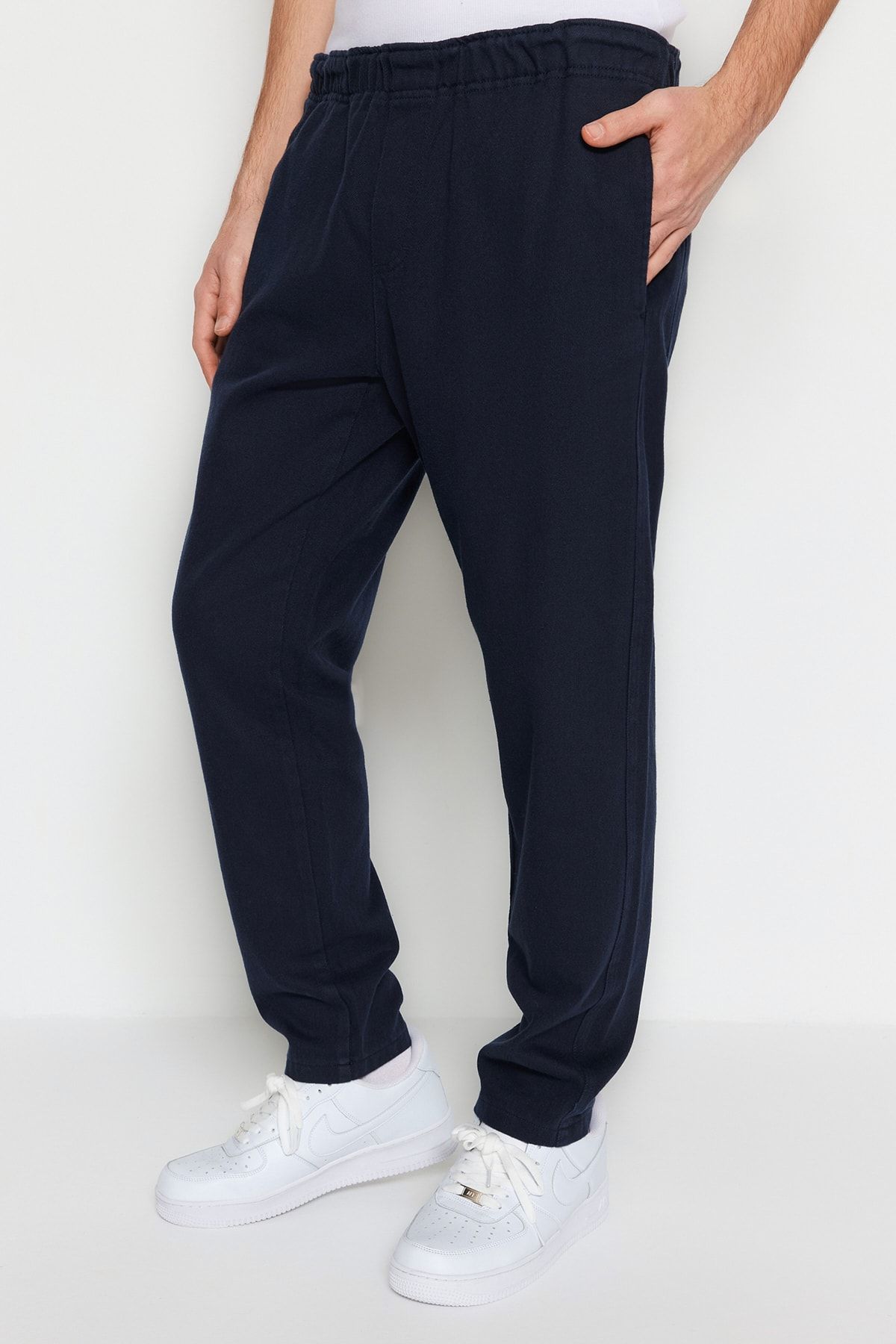 Dark navy blue pants on sale