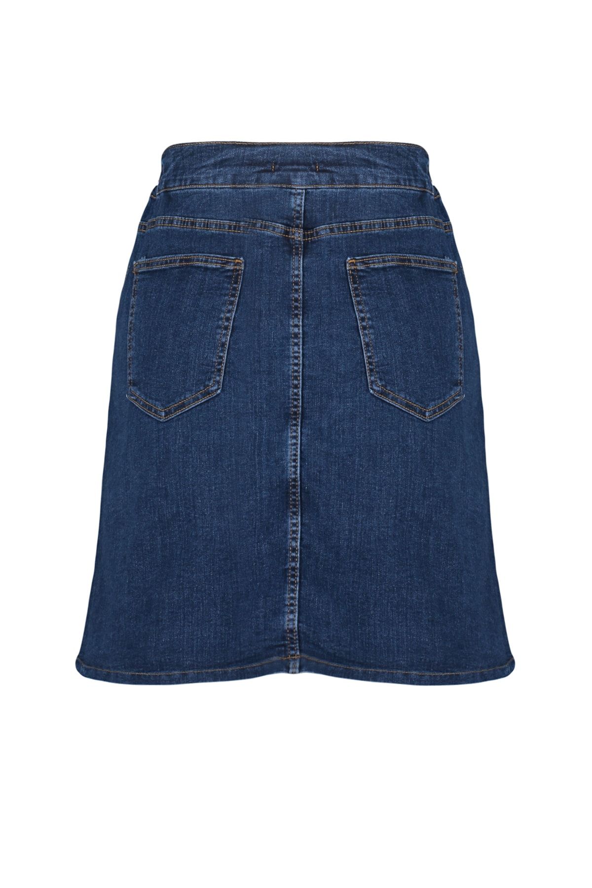 Dark blue denim on sale skirt