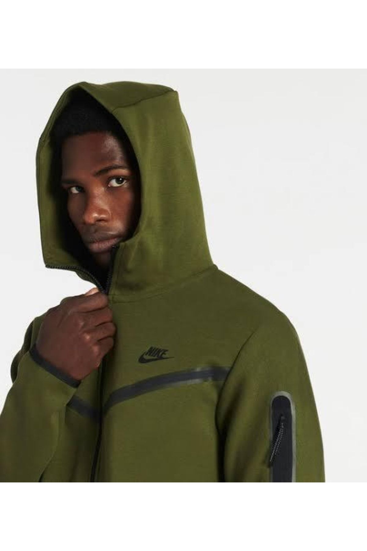 Men's nike discount olive green hoodie