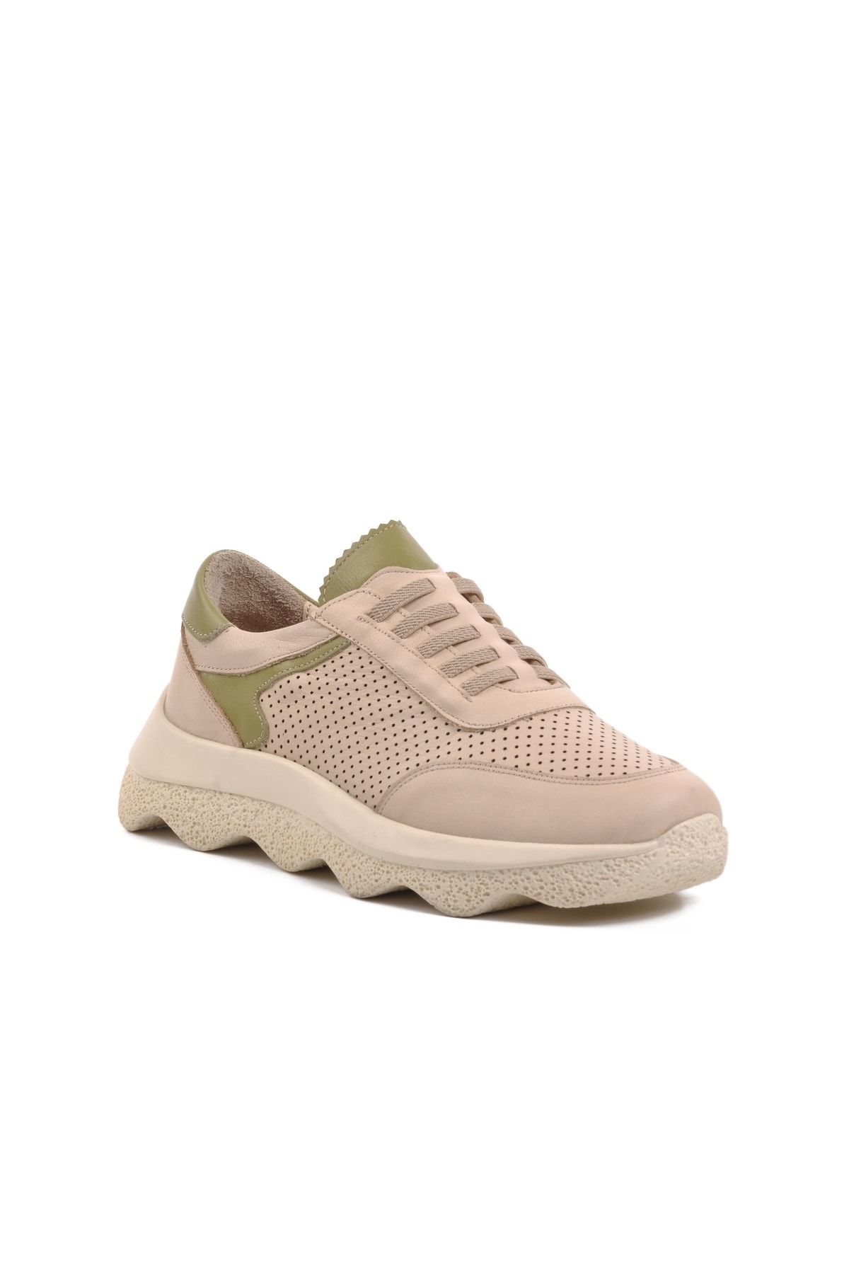 Venüs-2314004 Beige Inside and Outside Genuine Leather Women's Sneakers 3