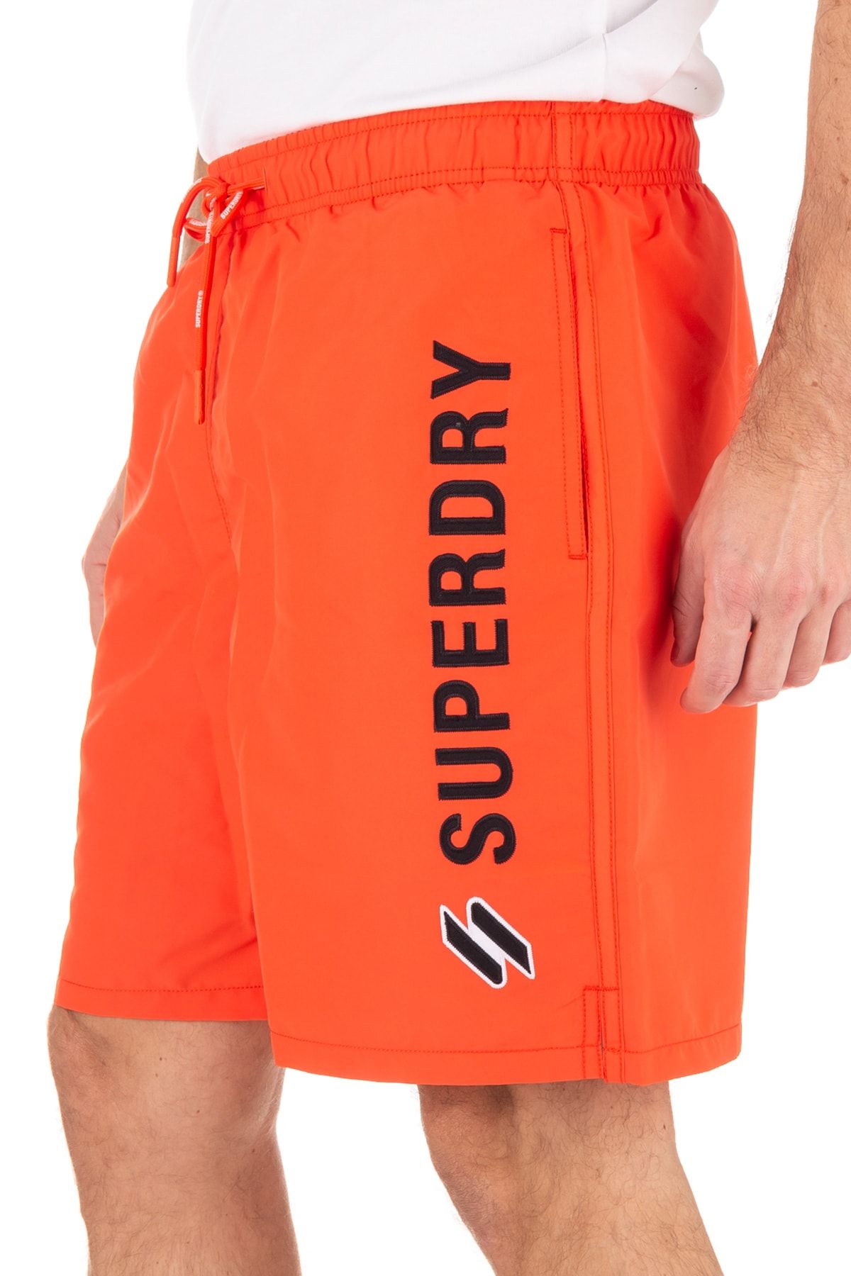 SUPERDRY Badeshorts Orange - Slogan - Trendyol