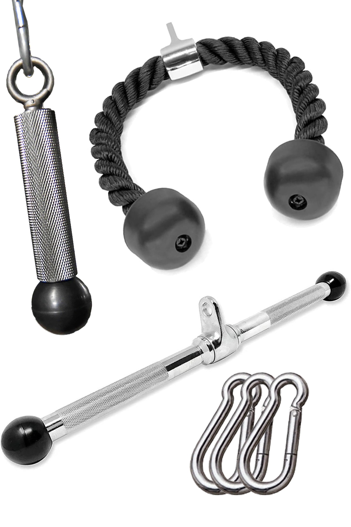 CrewSport Triceps Çekiş Aparat Seti Triceps Halat Hammer Handle