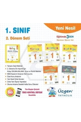 Üçgen Yayıncılık 1. Sınıf - Yeni Nesil - İlkokul Seti 2.Dönem -Tam Set